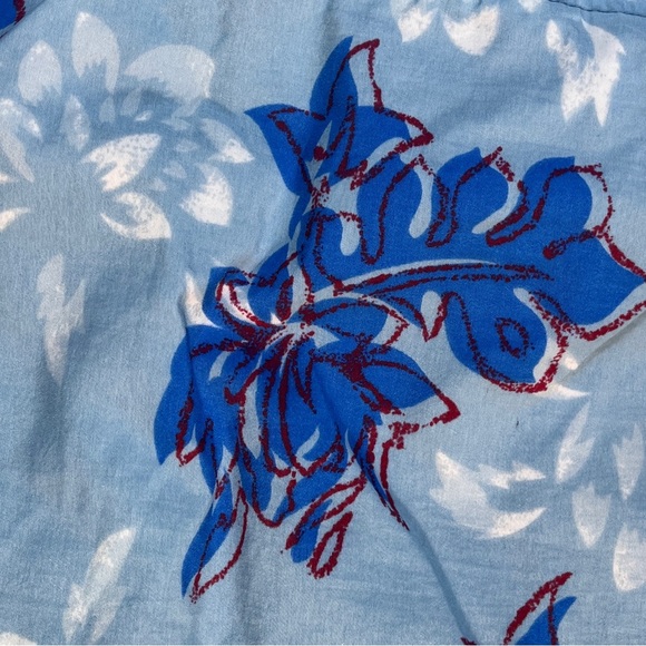 Ralph Lauren Chaps Vintage Light Blue Floral Swimwear Large - Picture 7 of 10